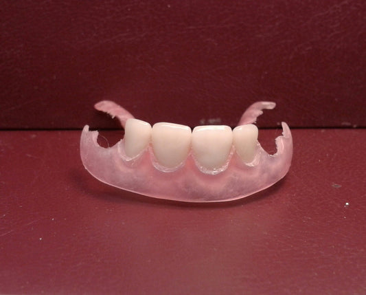 lower flexible partial, wax tryin, premium A1 shade teeth, lower impression, shipping 2x, 2nd payment