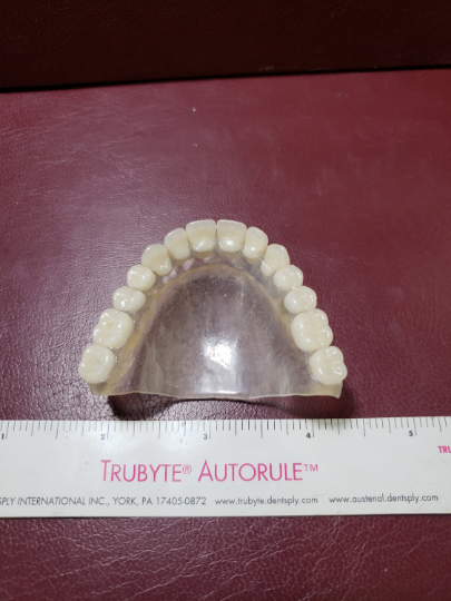 Set of Ultra-thin CLEAR dentures, false teeth