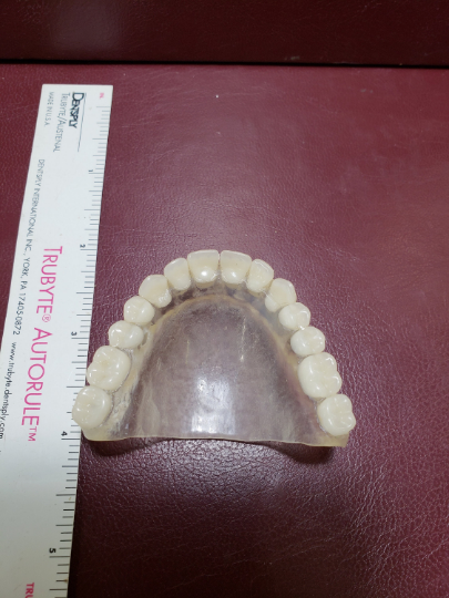 Set of Ultra-thin CLEAR dentures, false teeth