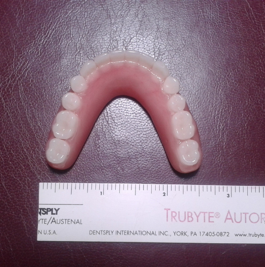 Set of acrylic dentures, large, bleach, false teeth