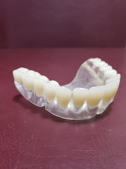 Set of Ultra-thin CLEAR dentures, false teeth