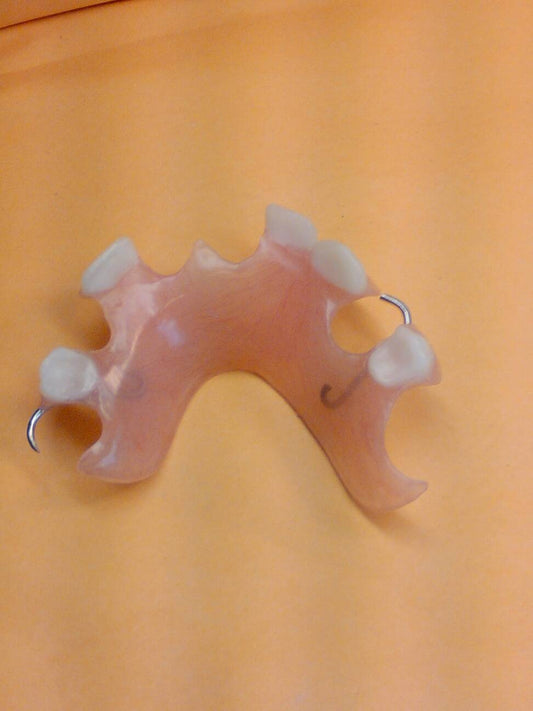 zUpper acrylic denture, Lower acrylic partial, Wax try-in, premium A1 shade teeth, Shipping (x2), New upper and lower impressions