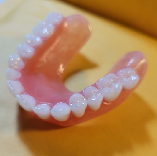 zupper ultra thin denture, wax tryin, horseshoe palate, upper and lower impression, shipping 2x