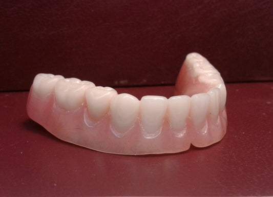 zdisplay lower small ultra thin denture, bleach shade teeth, discounted price
