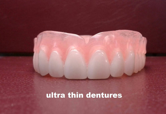 zdisplay upper ultra thin denture, medium, bleach shade teeth, discounted price