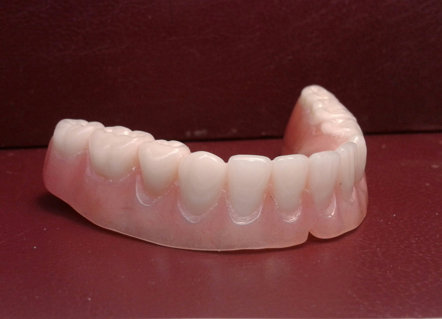 zUltra-thin lower denture, wax try-in, bleach shade, shipping (x2)