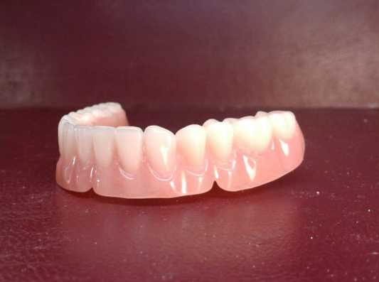 Lower denture acrylic, medium, false teeth