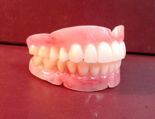 Set of acrylic dentures, large, bleach, false teeth