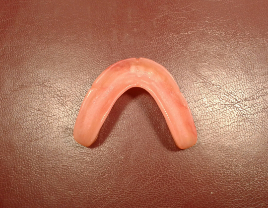 Lower denture acrylic, medium, bleach, false teeth