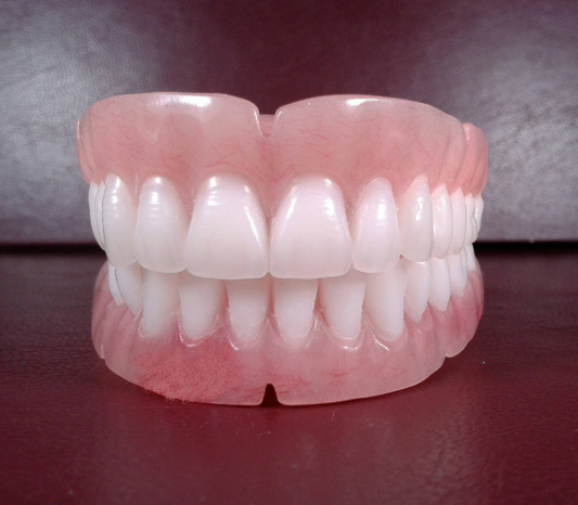 Set of acrylic dentures, medium, bleach, false teeth