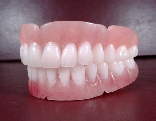 Set of acrylic dentures, medium, bleach, false teeth