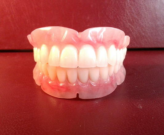 Set of acrylic dentures, large, bleach, false teeth